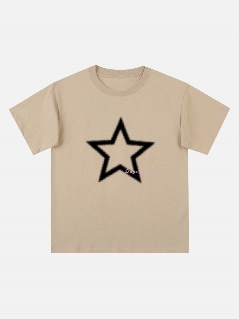 Noir  T Shirts Aelfric Eden Star Print Tee - VHK-9184571